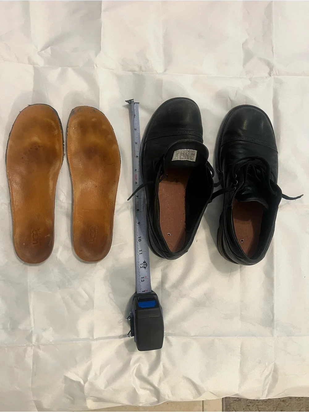 UGG Black Leather Lace-Up Derby Shoes